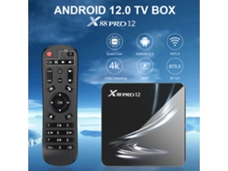 Reproductor Multimedia Tv Box X88 Pro 12 Android 12.0 4k Uhd Rk3318 Wifi 2.4g/5g Bt5.0 Con Control Remoto