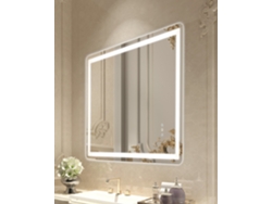 Espejo de baño LED Succebuy de 70 x 100 cm, antivaho, 3 núcleos