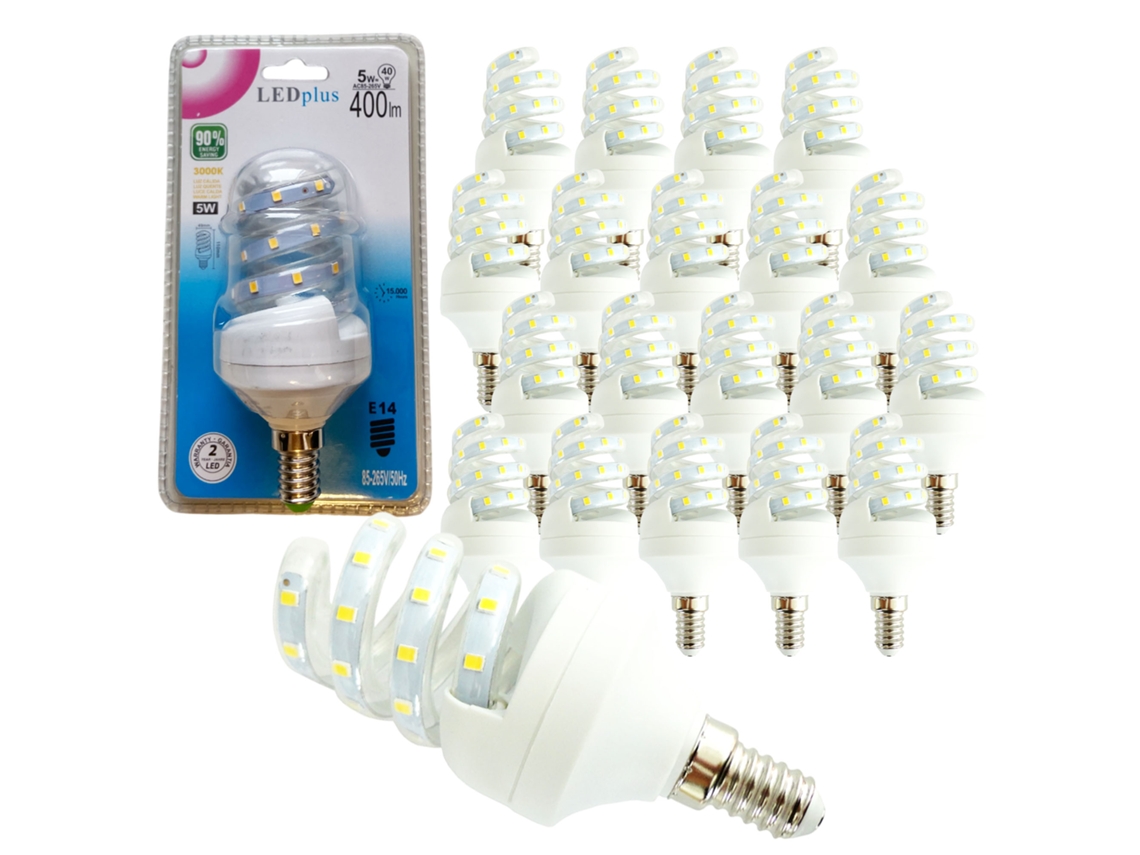 Juego de 10 bombillas LED de luz cálida de 5 W, 400 lúmenes, temperatura de 3000 K, Wellhome