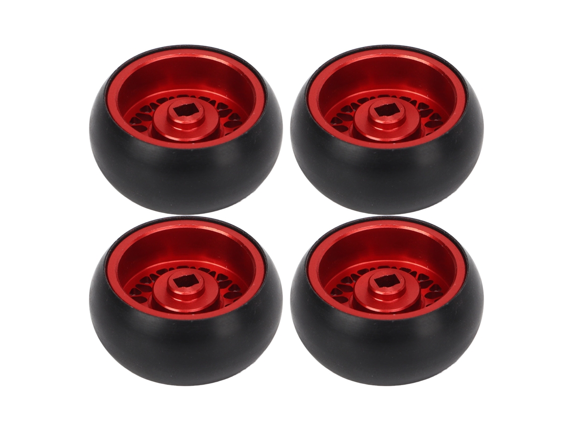 4 Neumáticos De Aleación De Aluminio Rc Para Coches Rc A Escala 1/28 Wltoys K989 K969 P939 284131 Mini Q - Rojo