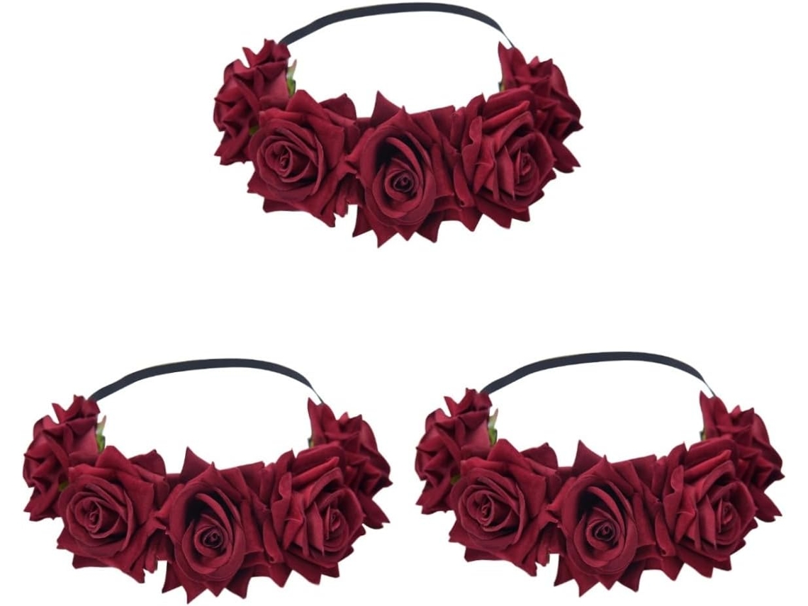 Conjunto De 3 Tocados De Encaje Con Rosas Artificiales Para Bodas, Peinados Nupciales, Fiestas Y Eventos Elegantes.