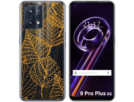 Carcasa para Realme 9 Pro Plus 5G TUMUNDOSMARTPHONE Dibujos Transparente Hojas Multicolor
