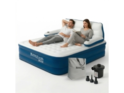 Restform Max - Colchón Hinchable 3 En 1 Con Respaldo Ergonómico - Cama De Aire Con Bomba Eléctrica Incluida