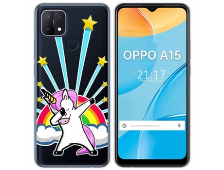 Carcasa Oppo A15 TUMUNDOSMARTPHONE Dibujos Transparente