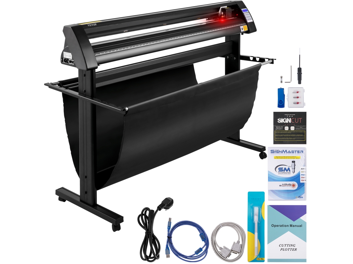 Cortador de vinilo, trazador de vinilo de 1350Mm, guía de luz Led, fabricante de etiquetas Signcut VEVOR