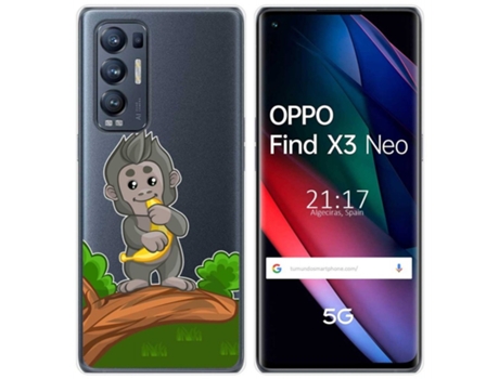 Carcasa Oppo Find X3 Neo TUMUNDOSMARTPHONE Dibujos Transparente Multicolor