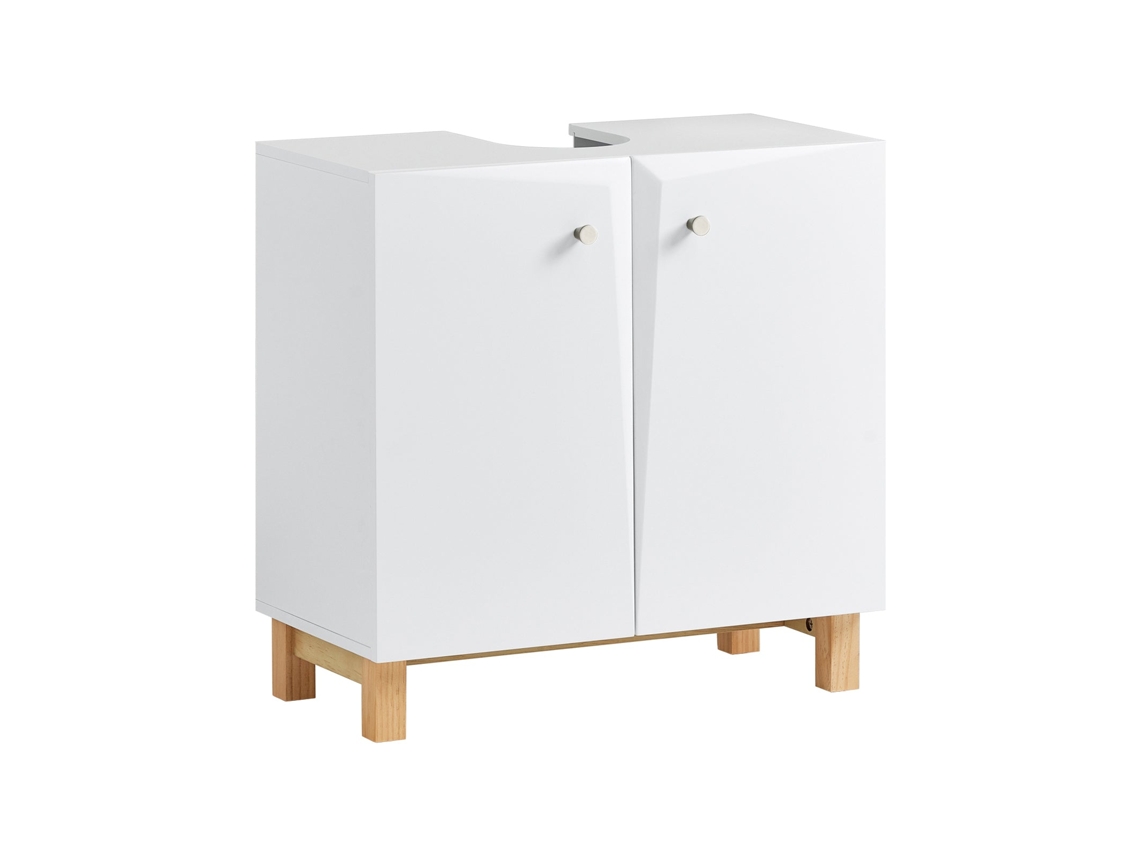 Mueble para Debajo del Lavabo SoBuy BZR92-W con 2 Puertas y Estante 60 x 30 x 60 cm Blanco
