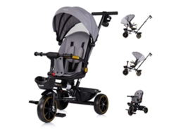 Triciclo Con Capota Y Mango Parental Max Sport De Chipolino - Anthracite