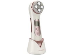 Dispositivo antiarrugas, dispositivo de belleza facial ultrasónico LED de 5 modos con carga USB, oro rosa, Yunzii