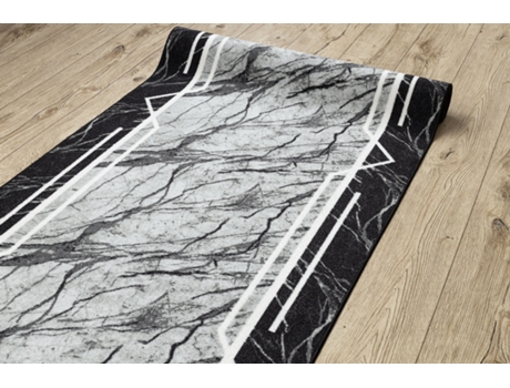Alfombra de Pasillo con Refuerzo de Goma 57 cm Marmur Mármol, Piedra Gris