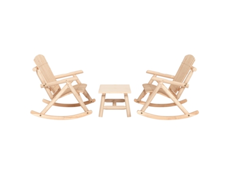 Conjunto 3 de muebles de jardín VIDAXL madera maciza de abeto