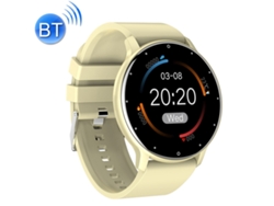 Reloj inteligente con monitorización de frecuencia cardíaca, presión arterial y oxígeno en sangre, podómetro y Bluetooth (dorado)