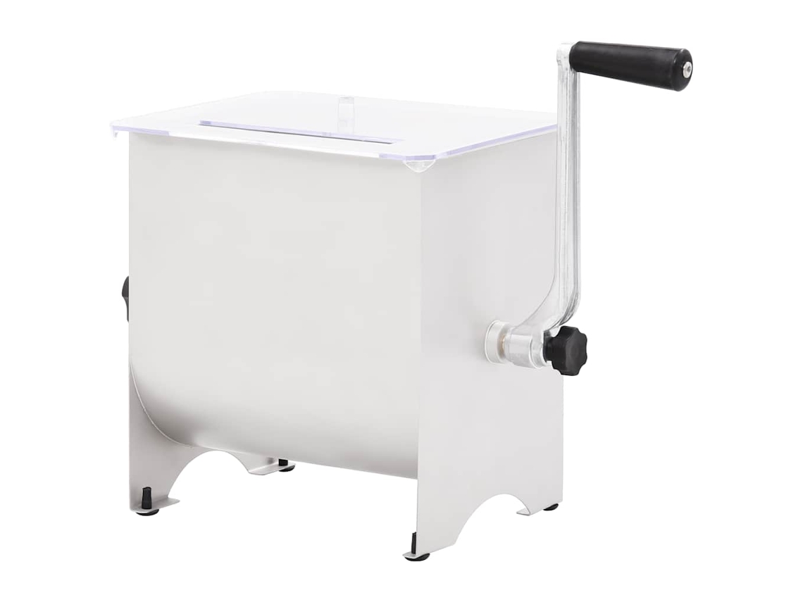 Batidora de carne manual con tapa de acero inoxidable plateada DKD HOME DECOR