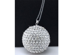 Adorno Colgante Para Espejo Retrovisor De Coche Con Bola De Cristal Y Piedras Rhinestone, Accesorio Brillante Para Mujeres
