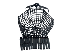 Juego de cestas de plástico negras Well Home Pinzas Wellhome
