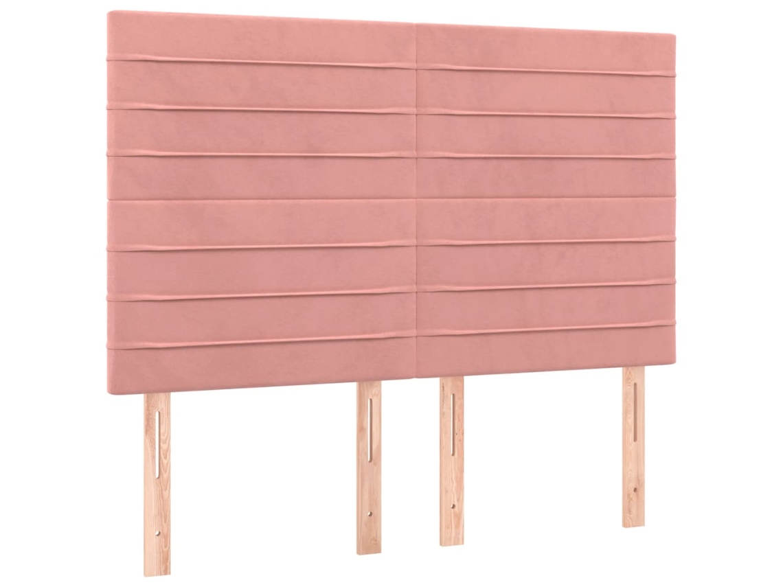 Maison Exclusive - Cabecero De Cama Rosa 144x5x118/128 Cm Terciopelo