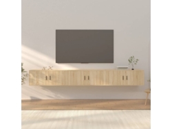 Estantería/Muebles de TV de Pared 3 Pzs 100X34,5X40 Cm Roble Sonoma