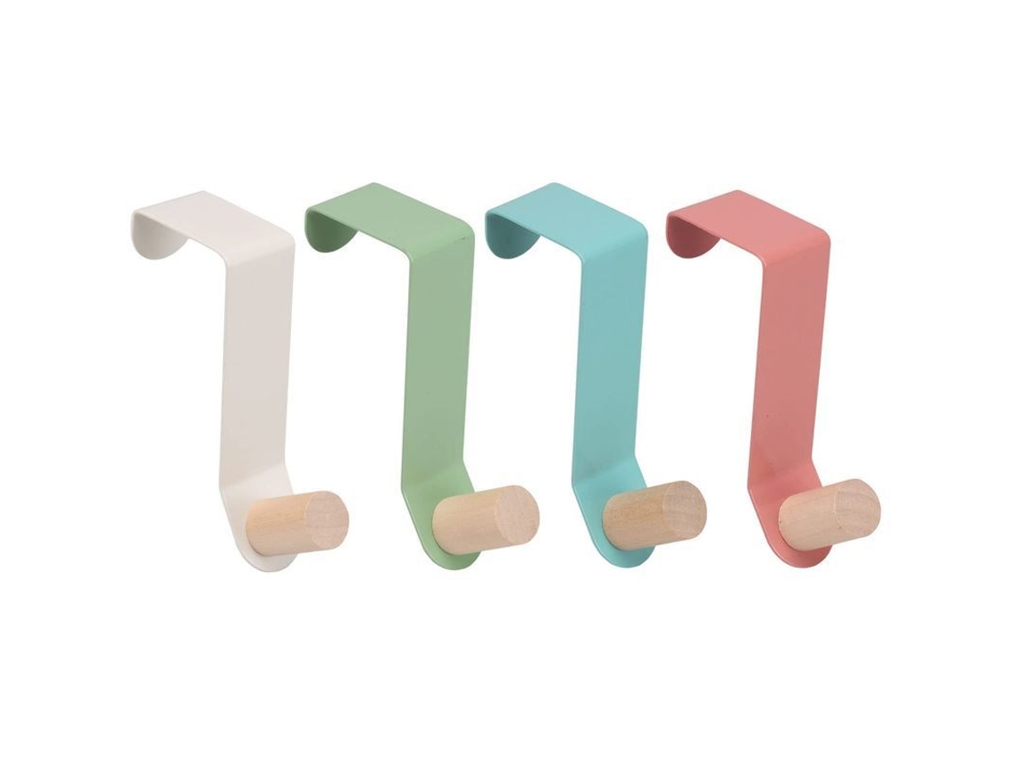 2026-ganchos Para Puerta, Ganchos Colgantes Para Baño/armario, Ganchos De Abrigo Coloridos (4 Pack)