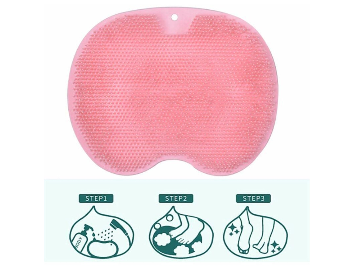 Masajeador De Pies Para Ducha, Cepillo De Limpieza De Silicona Antideslizante Con Ventosas.