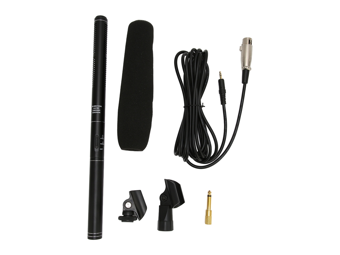 Microfone De Entrevista Com Fio Profissional Redução De Ruído Handheld Condensador Xlr Para Gravação Ao Vivo