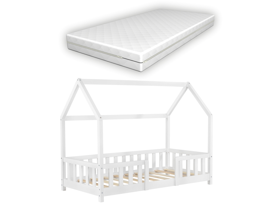 Estructura de Cama Infantil [EN.CASA] (Blanco - Madera - 70 x 140 cm)