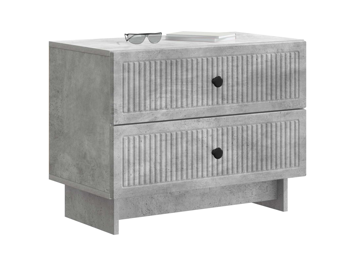 Maison Exclusive - Armario De Noche Con Cajón Gris Hormigón 62 X 34,5 X 47,5 Cm