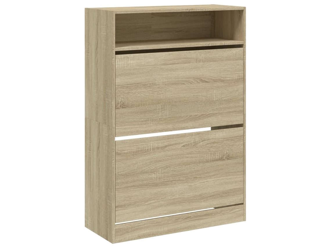 Juego de 2 zapateros con 2 cajones abatibles, roble Sonoma MAISON EXCLUSIVE (80x34x116 cm)