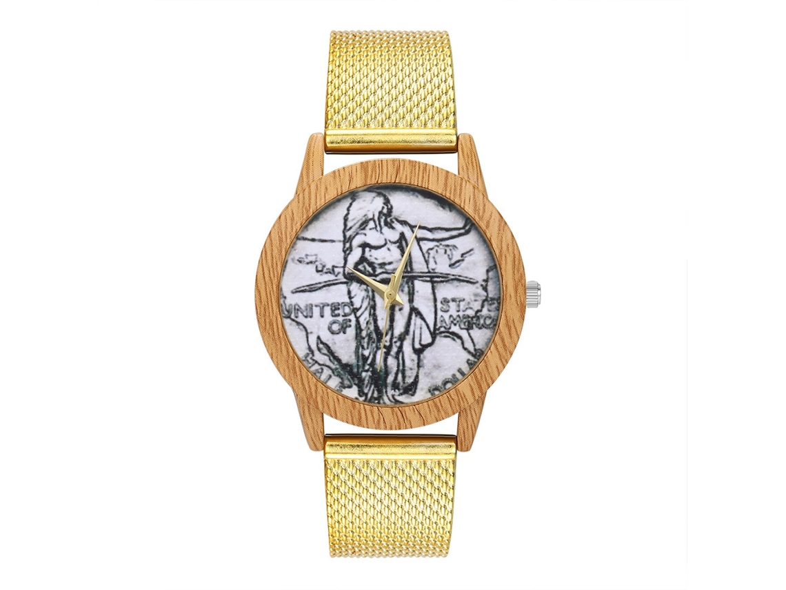 Reloj De Pulsera Unisex Para Parejas Con Correa De Silicona Y Movimiento De Cuarzo (dorado)