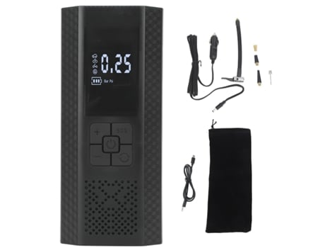 Bomba de aire eléctrica, portátil, inalámbrico, neumático de aire para coche, LCD inflable, minicompresor de bomba recargable inteligente para coch...