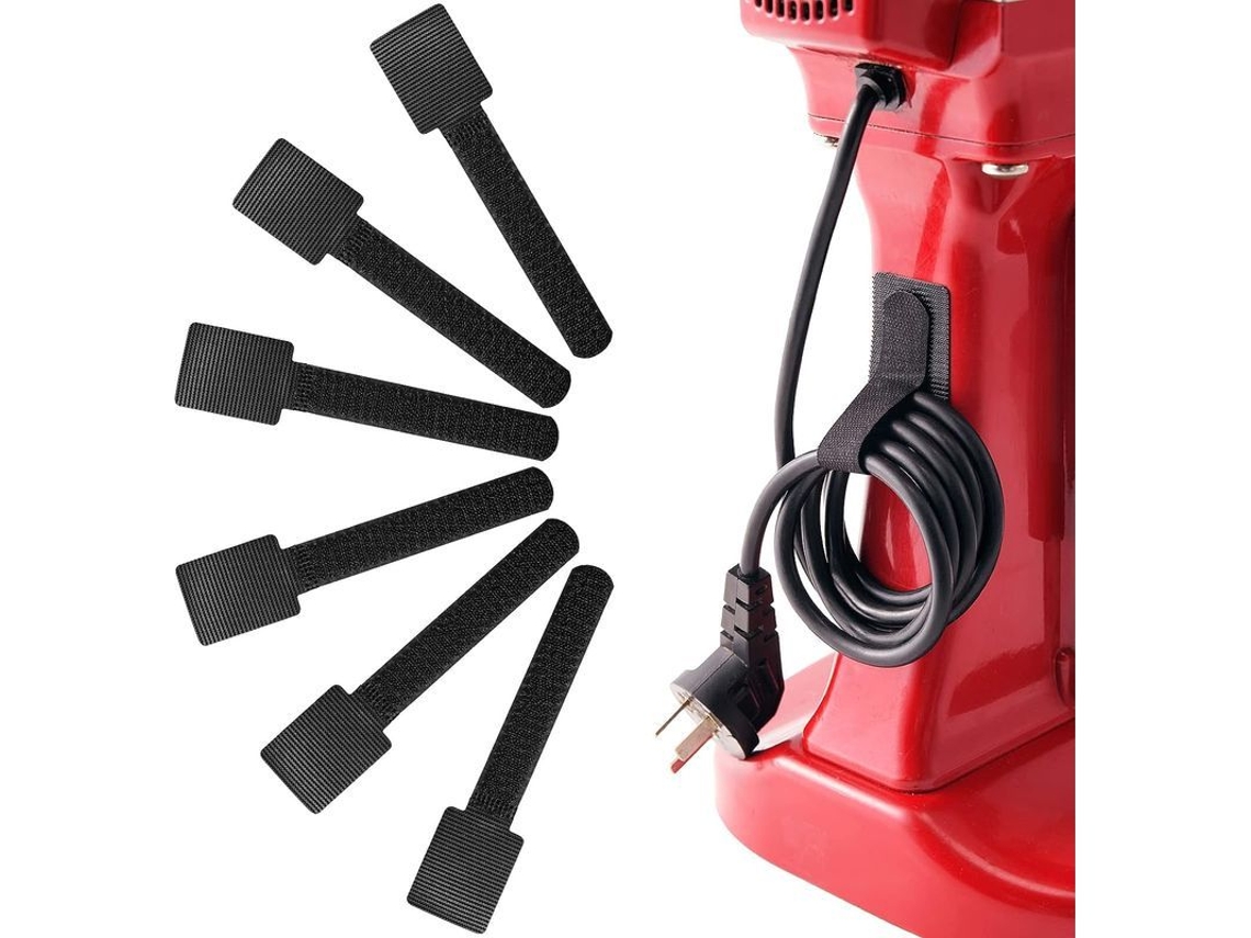 2026-organizador De Cables Linjou 6 Piezas Para Electrodomésticos Cable Holder Negro