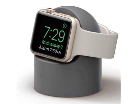 Soporte del cargador SLOWMOOSE Silicona para Apple Watch Series Cable Cargador para Apple Watch (Gris)