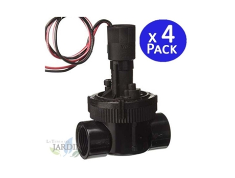 Electroválvula de Riego 1'' 9V Ez Flo Plus Rosca Hembra. Funciona Con Programadores Pack 4 TORO