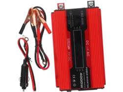 Convertidor De Corriente Para Coche Con Pantalla Lcd Y Puertos Usb Para Dispositivos Digitales.