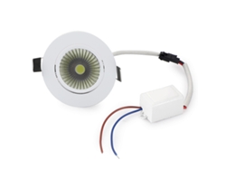 Bj-foco Empotrado Led Cob De Aluminio Para Teto, Luz De Teto Interior, Abertura 69mm 3w 110v Branco Quente