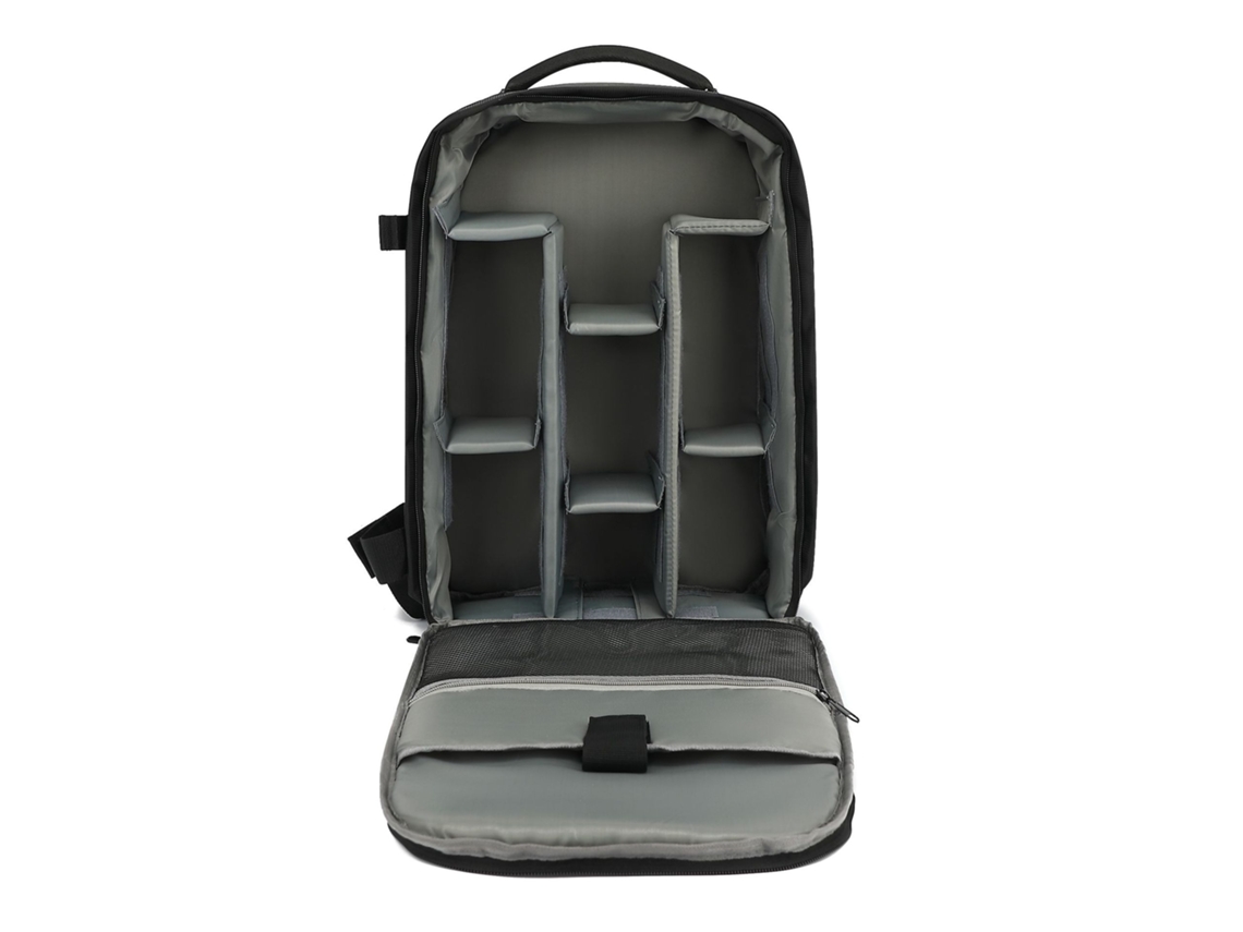 Mochila multifuncional para cámara, gran capacidad, impermeable, color gris