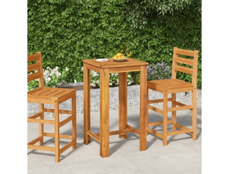 Mesa Alta De Jardín VIDAXL Marrón Madera (60x60x105 cm)