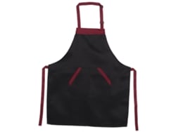 Baok - Delantal de cocina impermeable y cómodo para el trabajo, 77x62cm, con bolsillos, para hoteles, hogar y lavandería - Negro