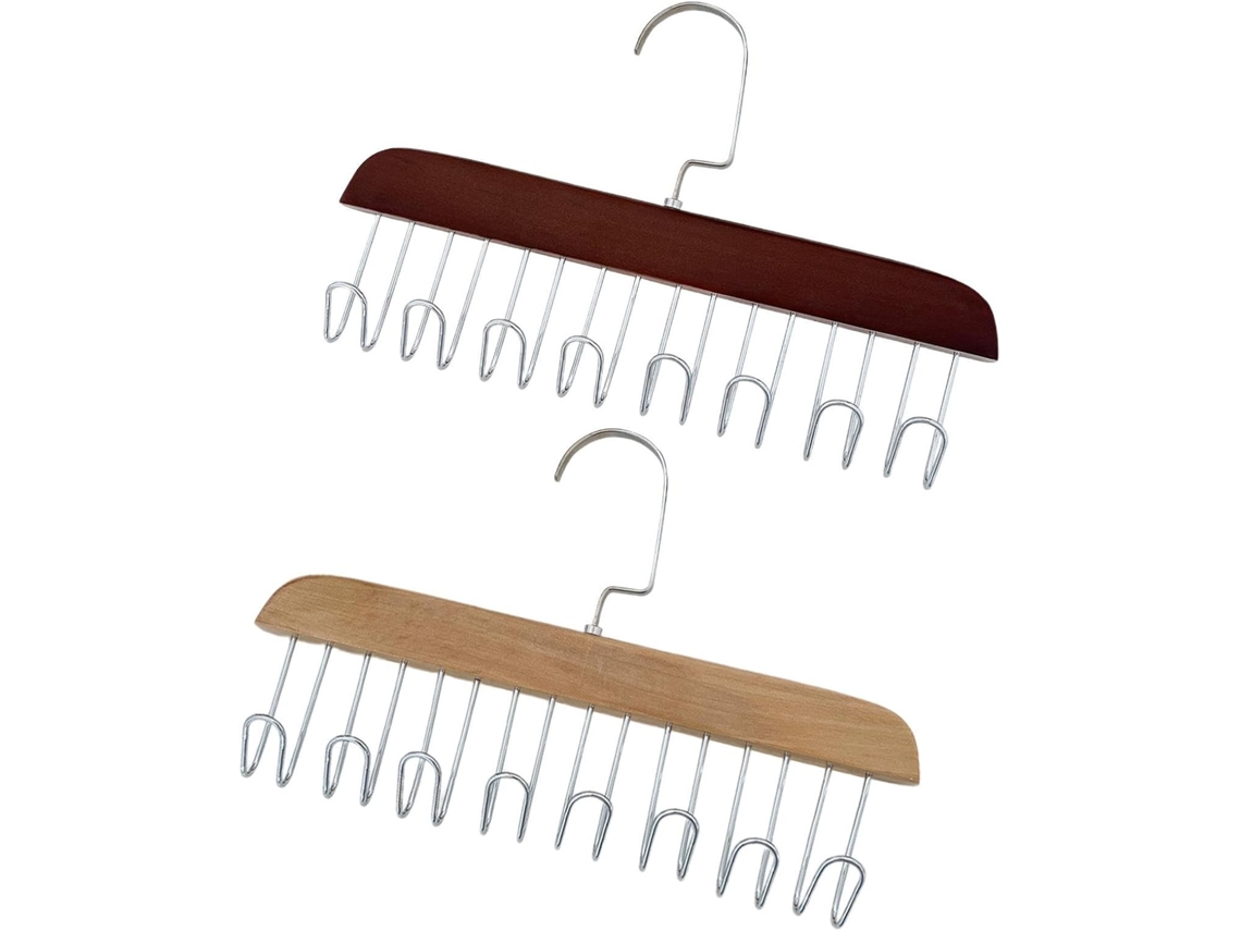 Percheros Madera 8 Ganchos Ahorran Espacio Colgar Corbatas Bufandas Cinturones Sombreros Camisetas Mangas