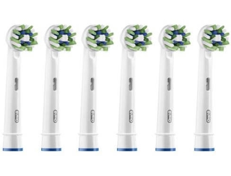 Recambio de Cepillo Eléctrica ORAL B Cross Action Blanco (6 unidades)