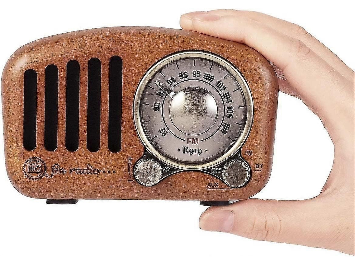 Rádio Retro Classic-wood Pequeno, Rádio Portátil Com Alto-falante Bluetooth, Bateria Recarregável Usb Nostalgia Radio