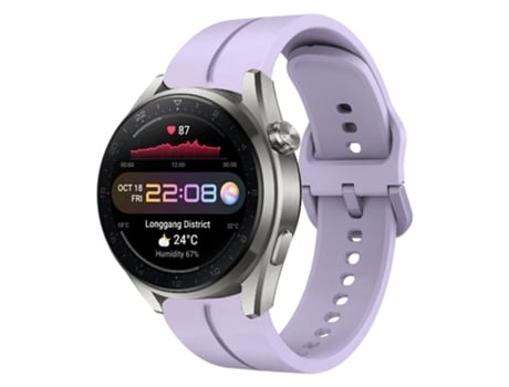 Correa de silicona para reloj inteligente Huawei Watch 3 Pro Nova con presilla de 22 mm (púrpura)