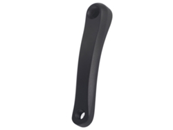 Brazo De Cambio Izquierdo Para Bicicleta En Aleación De Aluminio De 170 Mm Con Orificio Romboidal, Color Negro.