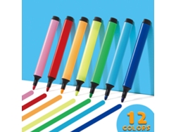 Jielisi Juego De 12 Bolígrafos De Agua Lavables Con Estuche Para Pintar, Dibujar, Colorear, Niños, Estudiantes Y Artistas Principiantes.