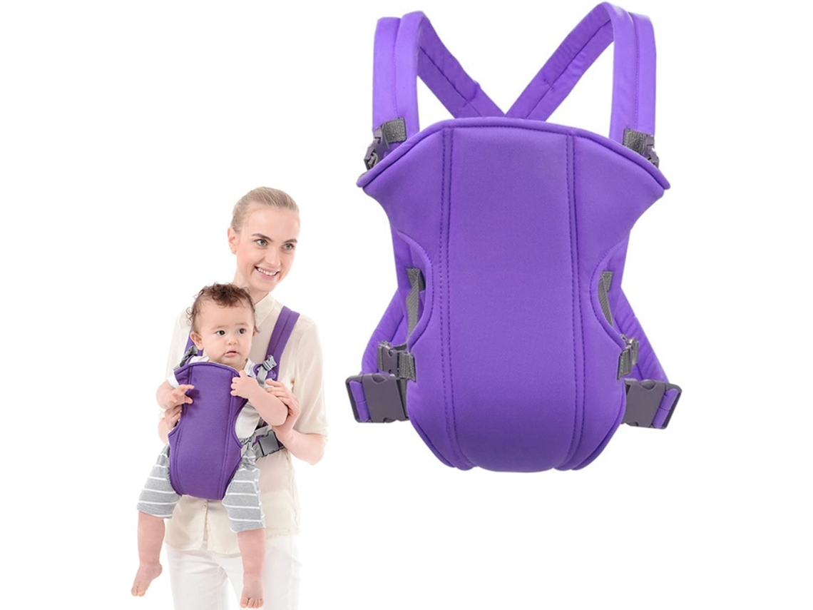 Portabebés ergonómico y transpirable, ajustable por delante y por detrás, de 3 a 16 meses, morado Digitallab