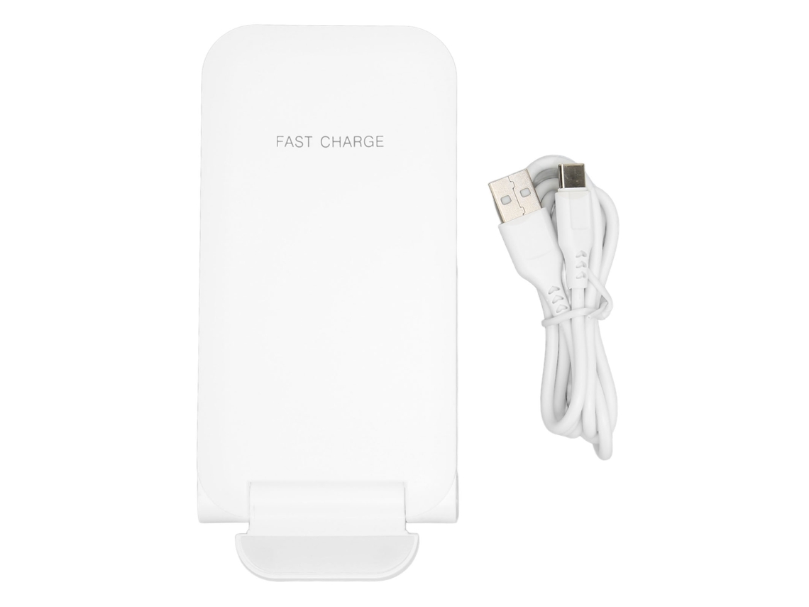 Cargador Inalámbrico Rápido Actualizado, Soporte Plegable, Certificado Qi, Blanco