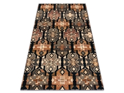 Alfombra de Lana DYWANY LUSZCZOW Superior Dias Étnico Azul Oscuro