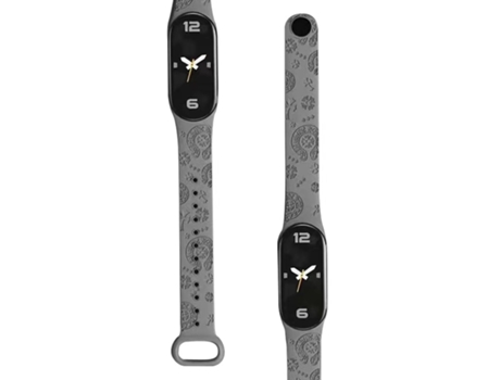 Correa de reloj con estampado retro para Xiaomi 8 Gris
