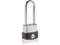 Candado de acero laminado para exteriores Y125b/40/163/1 de 40 mm, arco de acero endurecido de 63 mm, 3 llaves, para garajes y cobertizos de jardín Yale