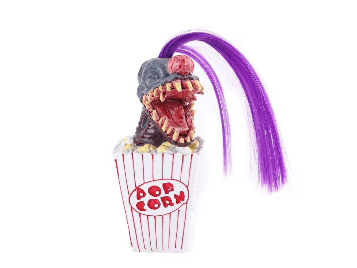 Decoración de Halloween (Cabeza de payaso de palomitas de maíz terrorífica)