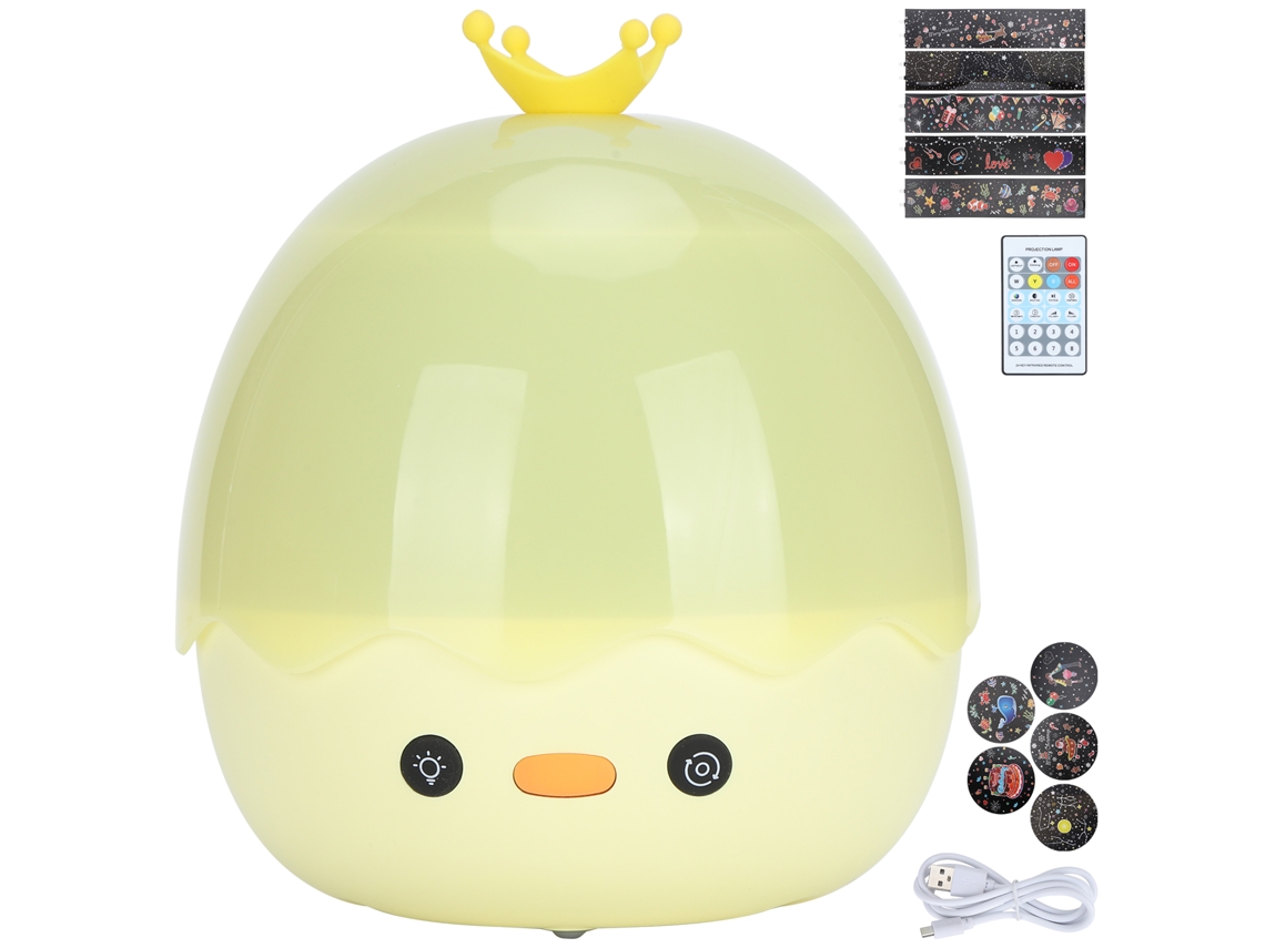 Lámpara De Proyección Con Forma De Pato, Corona, Caja De Música Y Luz Nocturna Decorativa Para Niños.